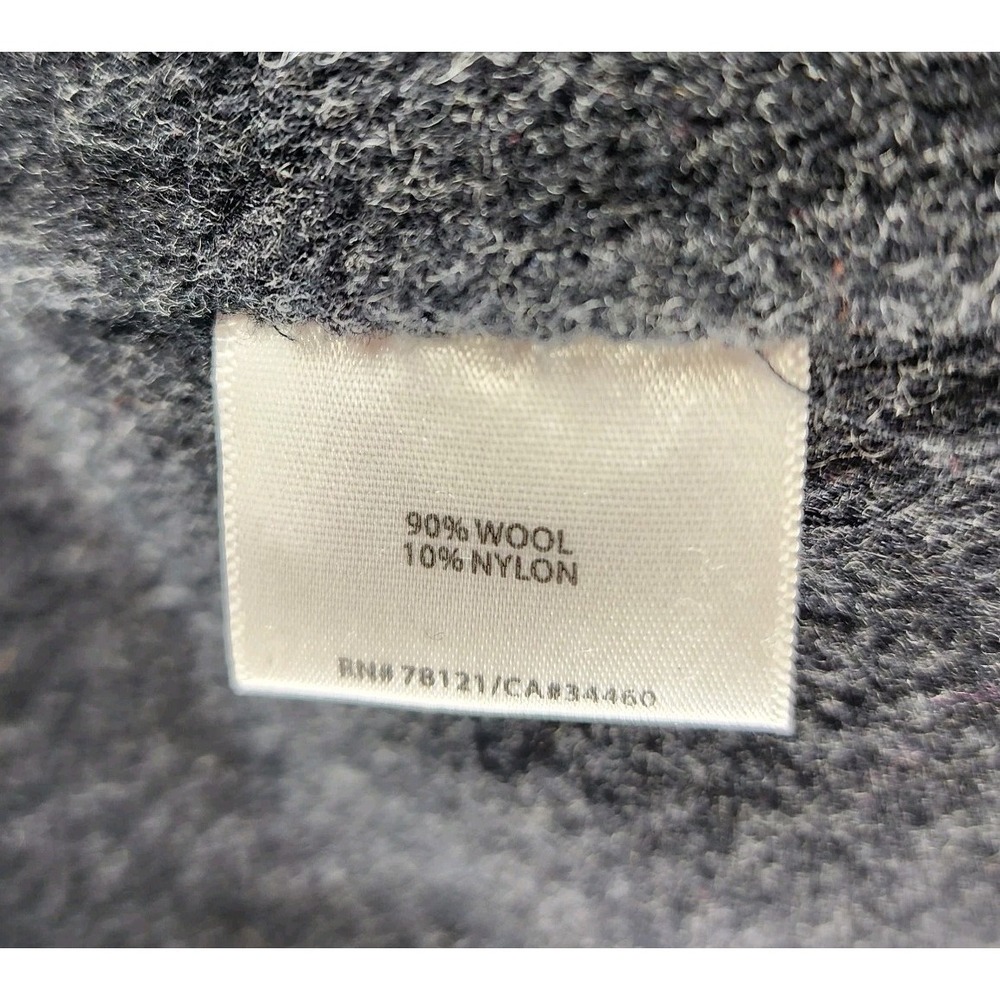 Eileen Fisher Boiled Wool Open Front Shawl Collar Coat Womens L Charcoal Nice! - Picture 12 of 13